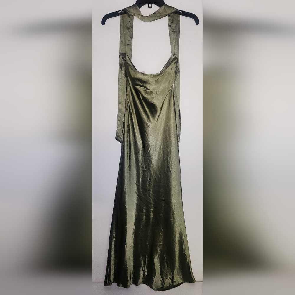 NWT- Sndys Angelina Neck Tie Maxi Dress Sz M - Picture 3 of 10
